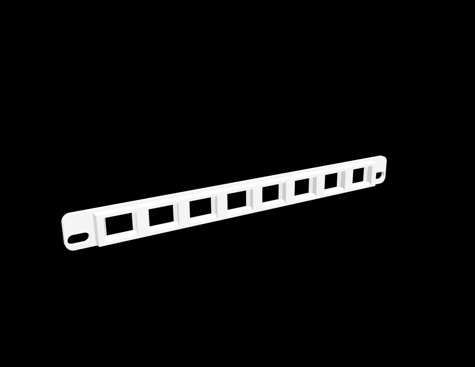 10-Zoll 1/2U Keystone Patch Panel mit 8 Ports