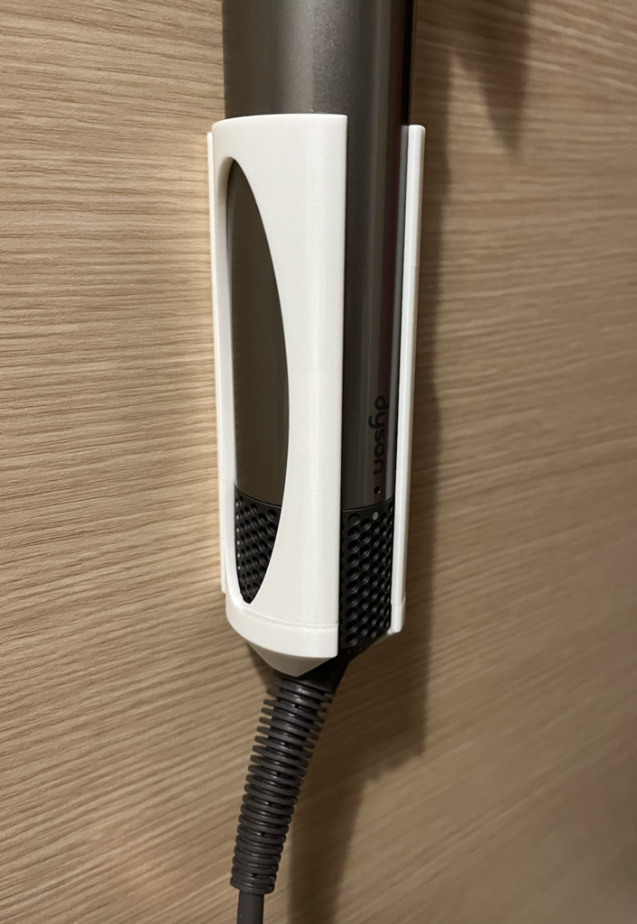 Wandhalterung für Dyson Airwrap mit doppelseitigem Klebeband