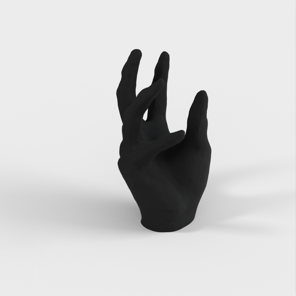 3D-gescannter iPhone-Halter in Form einer Hand