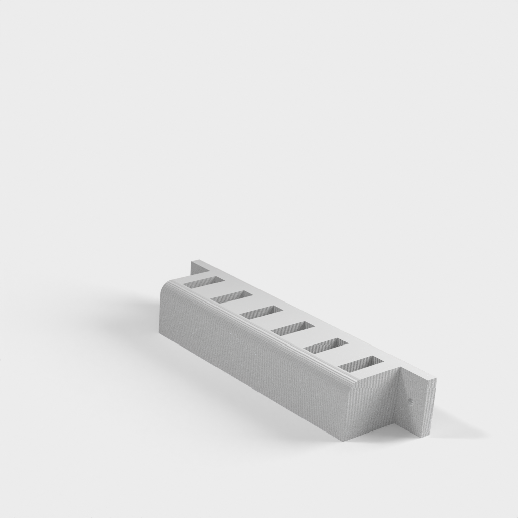 USB-Rack für 6 USB-Sticks mit Montagemöglichkeit am Schreibtisch oder an der Wand