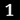 Hausnummer 1 – Noto Serif – 170 mm hoch – 10 mm tief