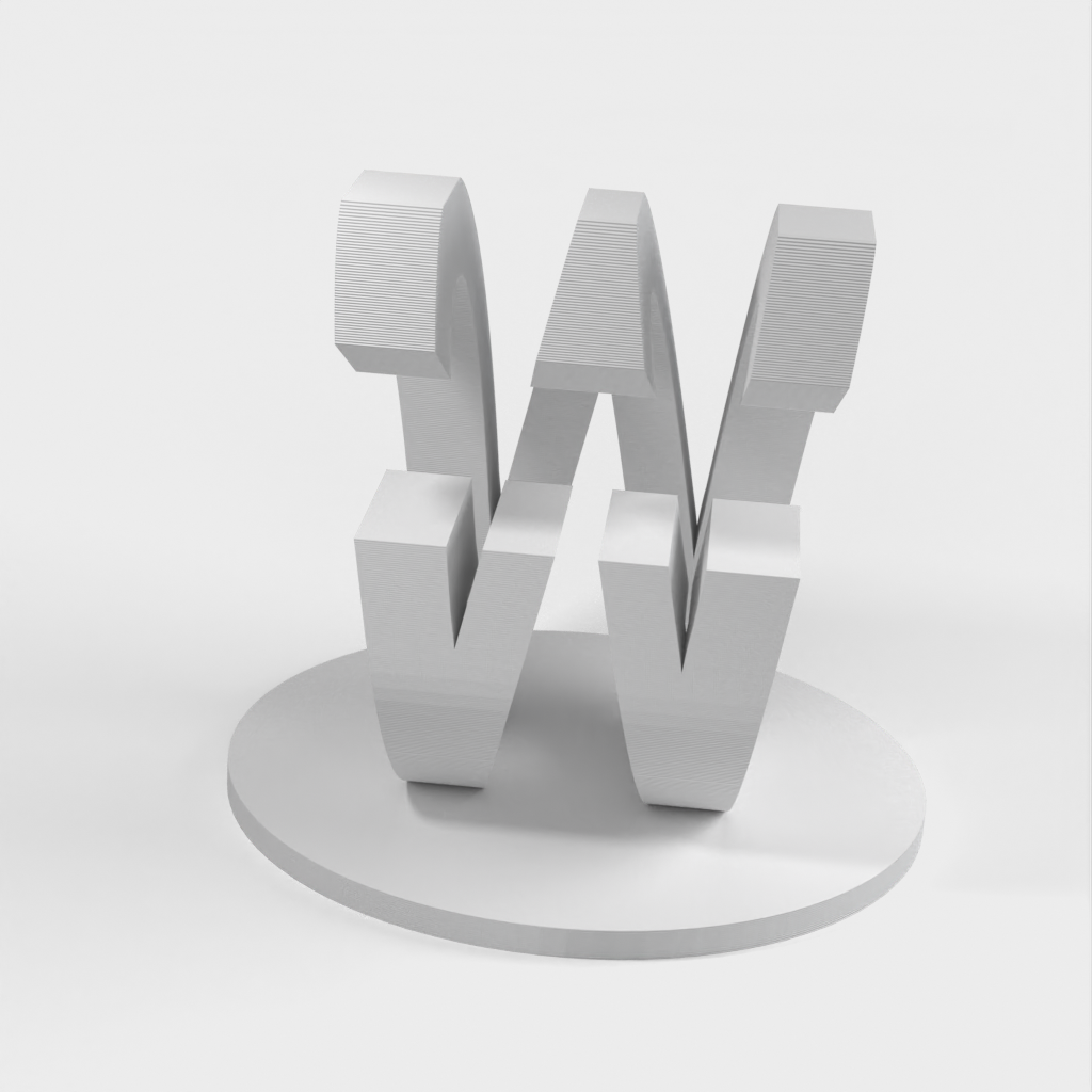 3D-Ambigramm-Buchstaben-Illusion, individueller Präsentationsständer