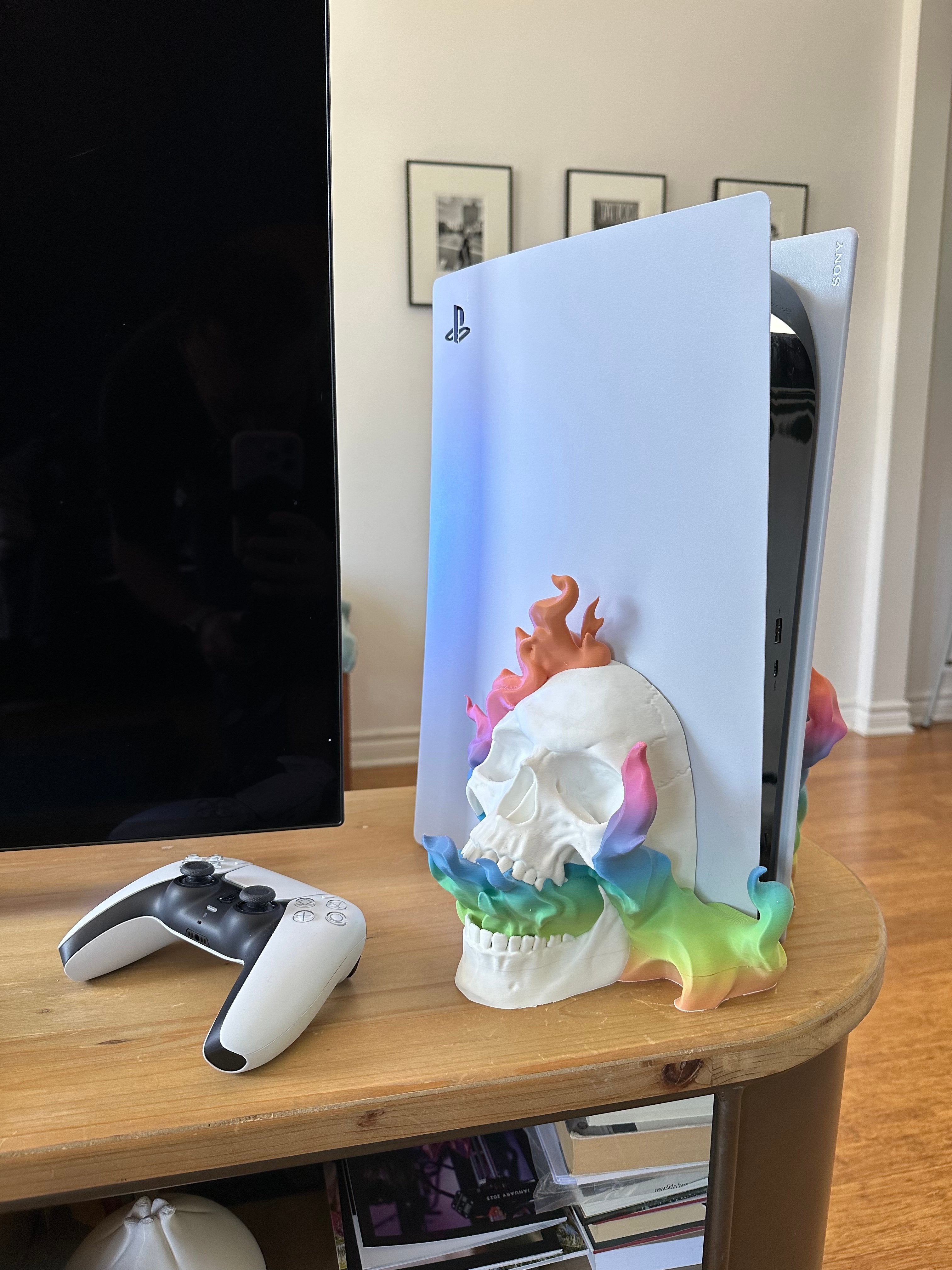 Totenkopfständer für Playstation 5 Disc Edition - Print-in-Place