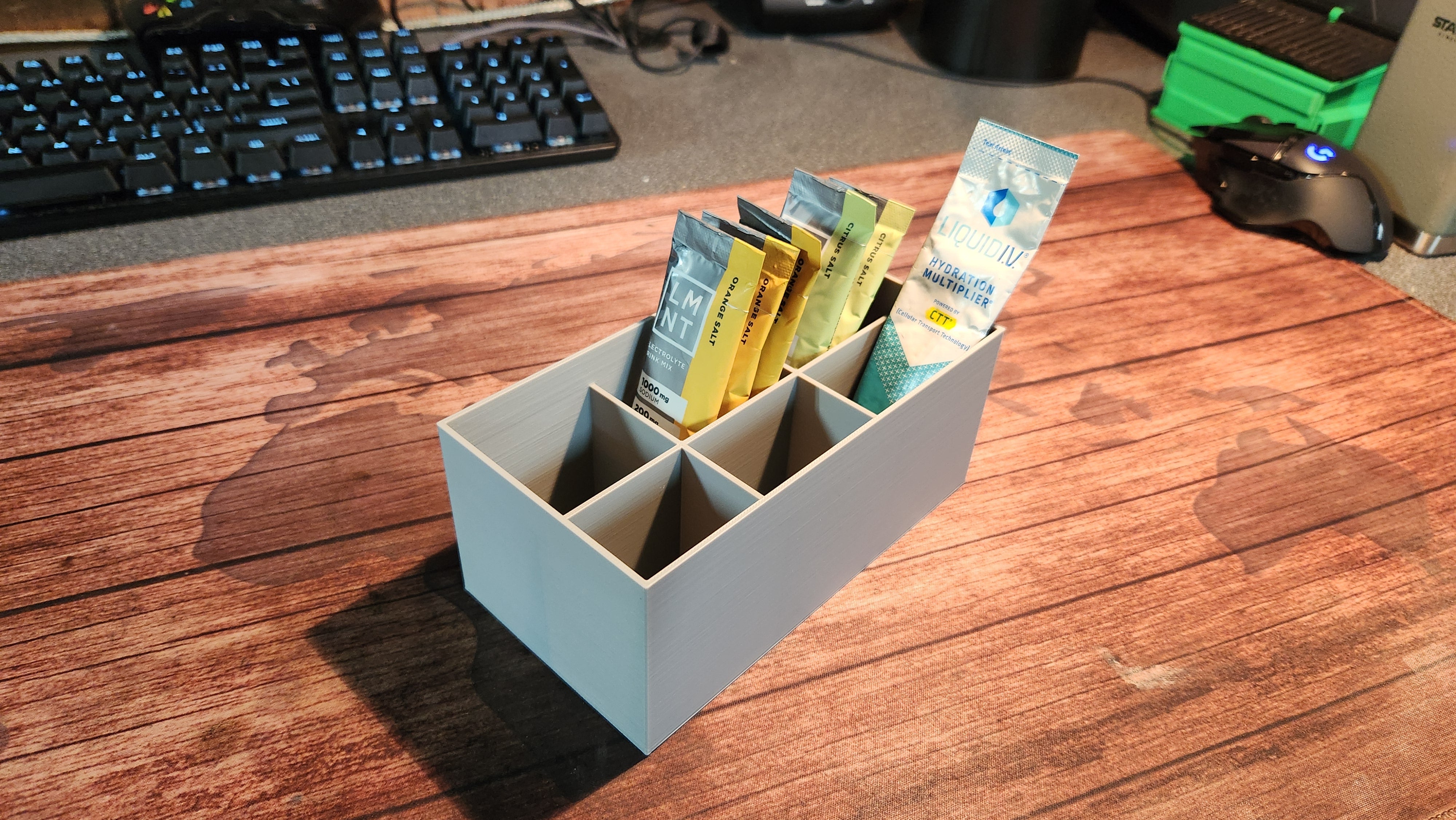 Smart Organizer für Getränkepulverpackungen