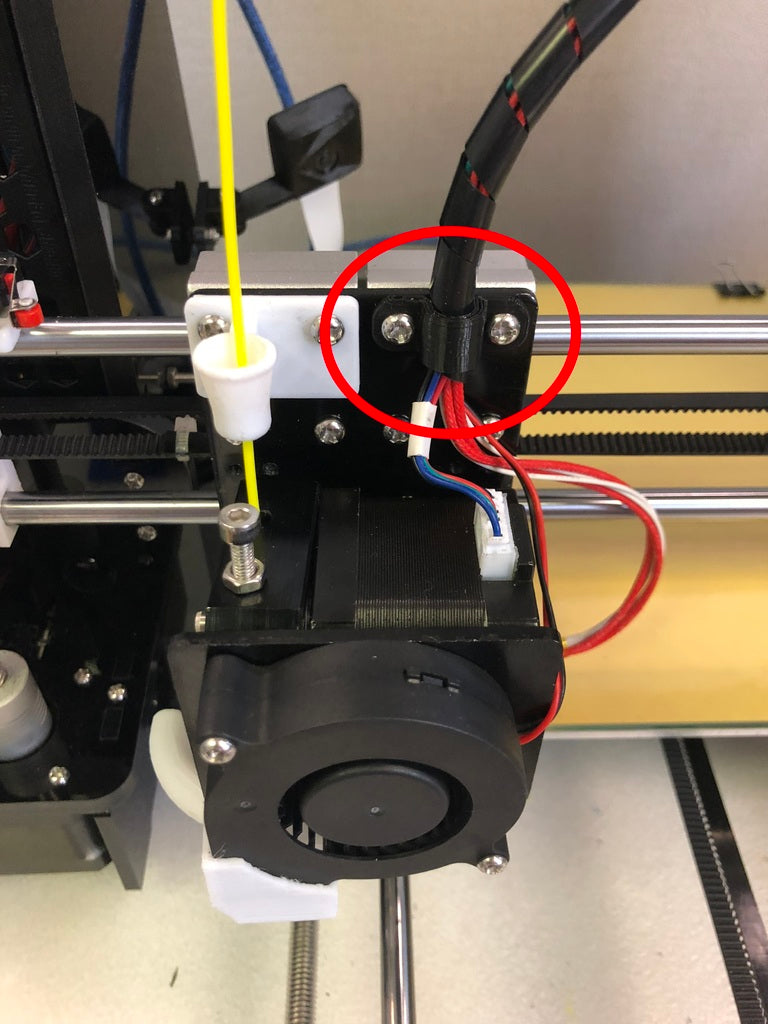 Anet A8 - Kabelaufsatz für Hot End