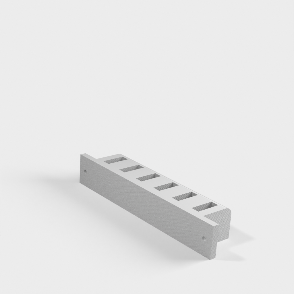 USB-Rack für 6 USB-Sticks mit Montagemöglichkeit am Schreibtisch oder an der Wand