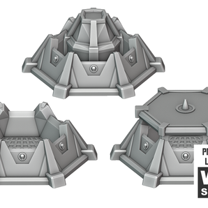 Kleine runde Befestigungen für Warhammer 40k Gelände