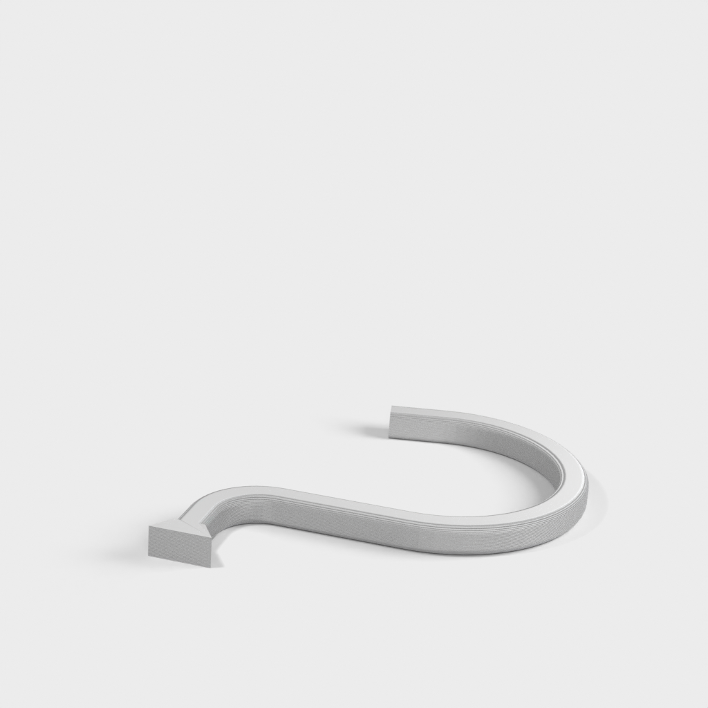 Maßgeschneiderte S-Haken für Duschvorhänge mit flachem Ende und glänzender Form