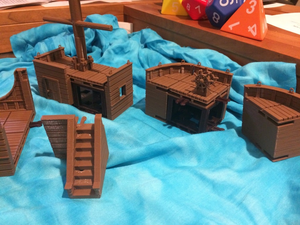 28 mm Miniatur-Erhöhungsdecks für Segelschiffe: Erweiterungsset Teil 2