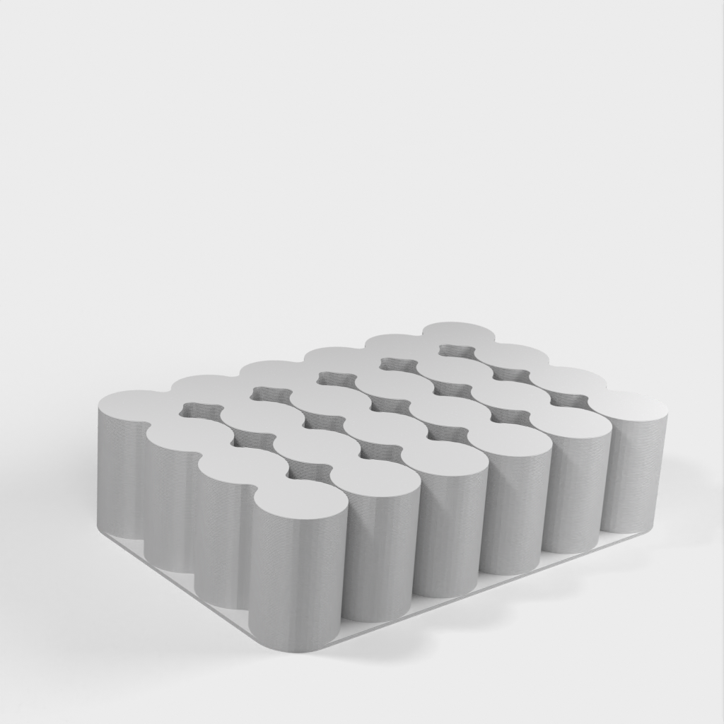 Batteriehalter für AA-, AAA-, 18650- und 9V-Batterien (Vase Mode Print)