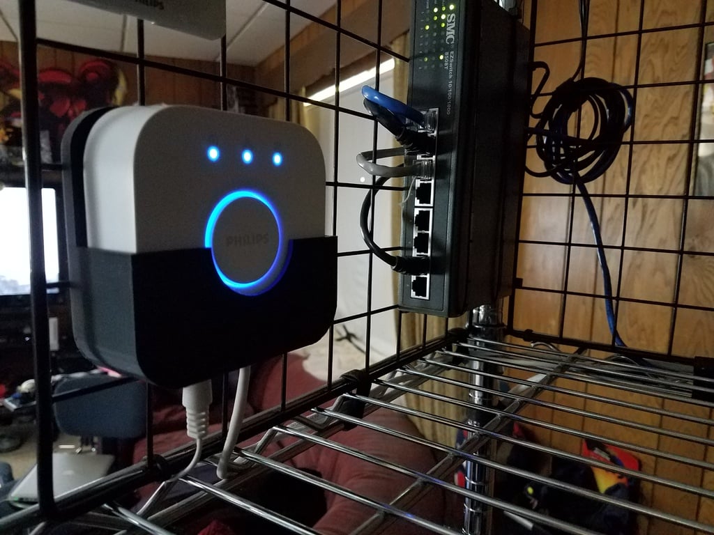 Philips Hue Hub (Gen2) Wandhalterung - Zip Tie Remix