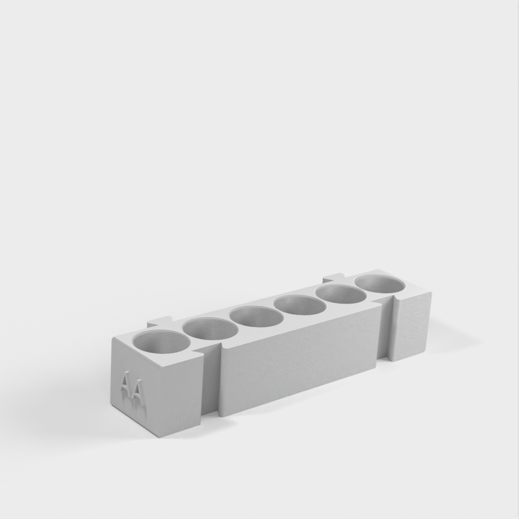 Modularer Batteriehalter für AA-, AAA-, Münz- und 9-V-Batterien