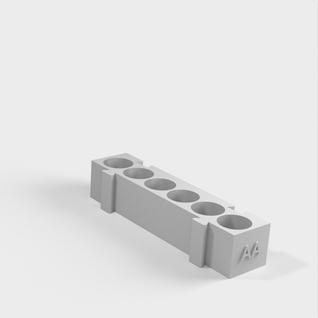 Modularer Batteriehalter für AA-, AAA-, Münz- und 9-V-Batterien