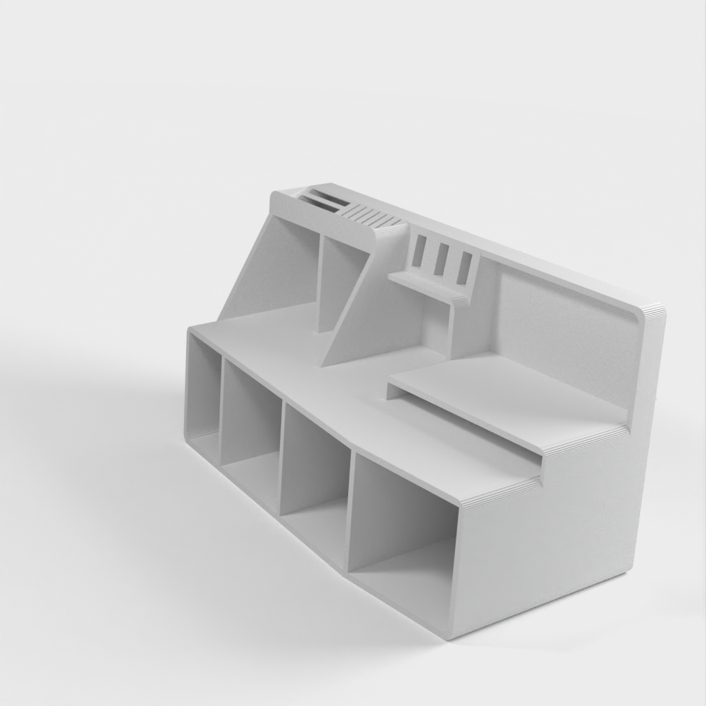 Perfekter Schreibtisch-Organizer mit SD-, microSD-, USB- und Postit-Halter