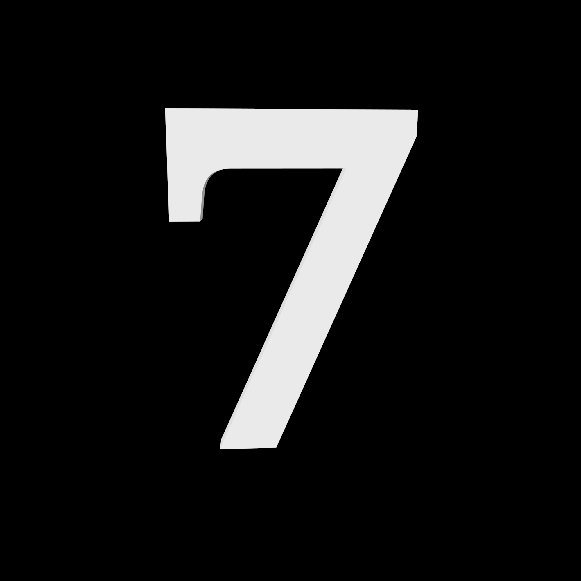 Hausnummer 7 – Noto Serif – 170 mm hoch – 10 mm tief