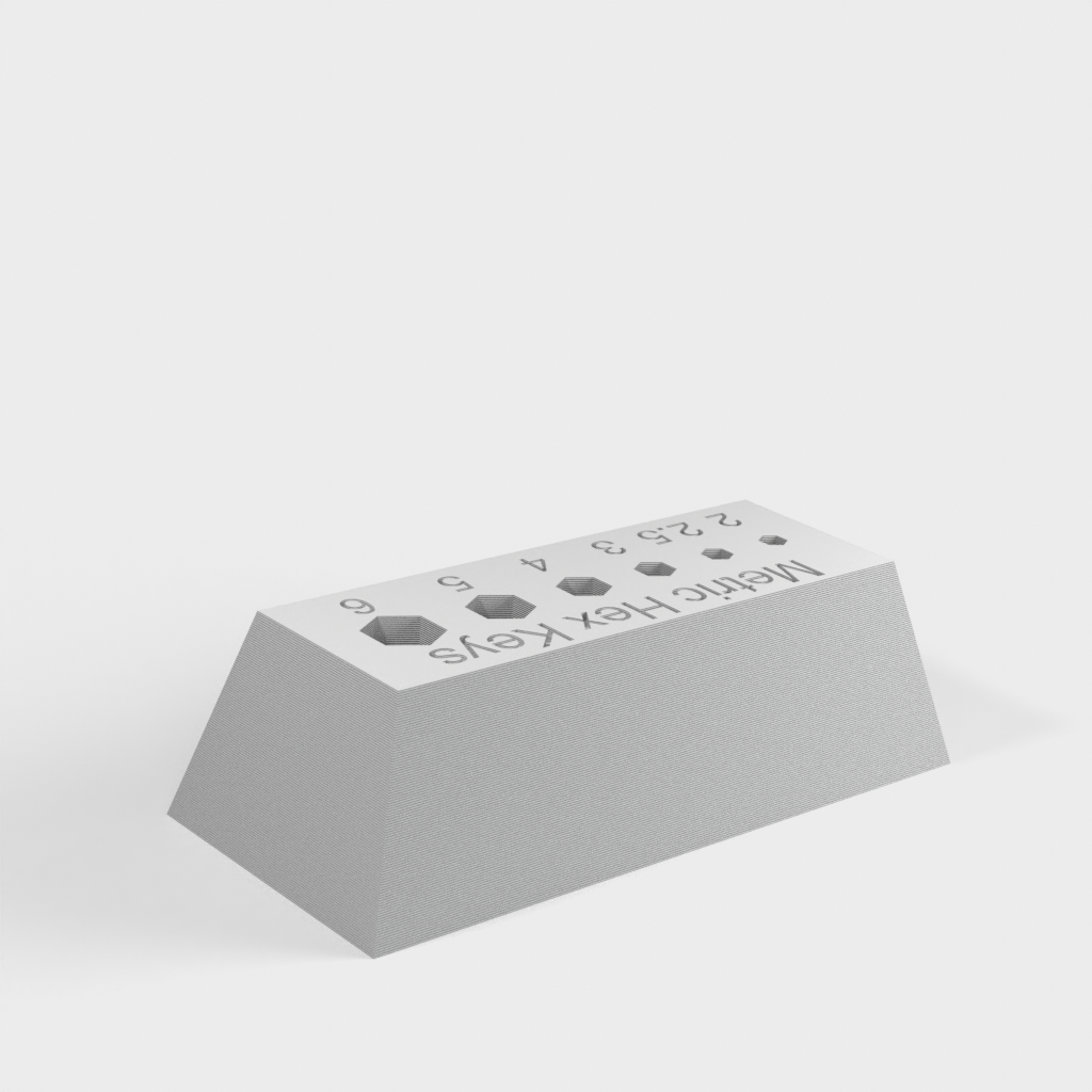 Metrischer Sechskantschlüsselhalter für 6 Stück (2 mm bis 6 mm)