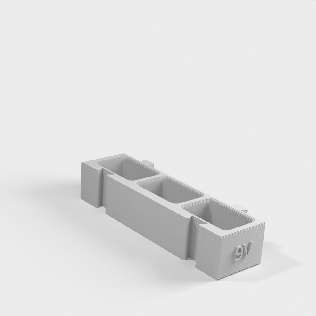 Modularer Batteriehalter für AA-, AAA-, Münz- und 9-V-Batterien