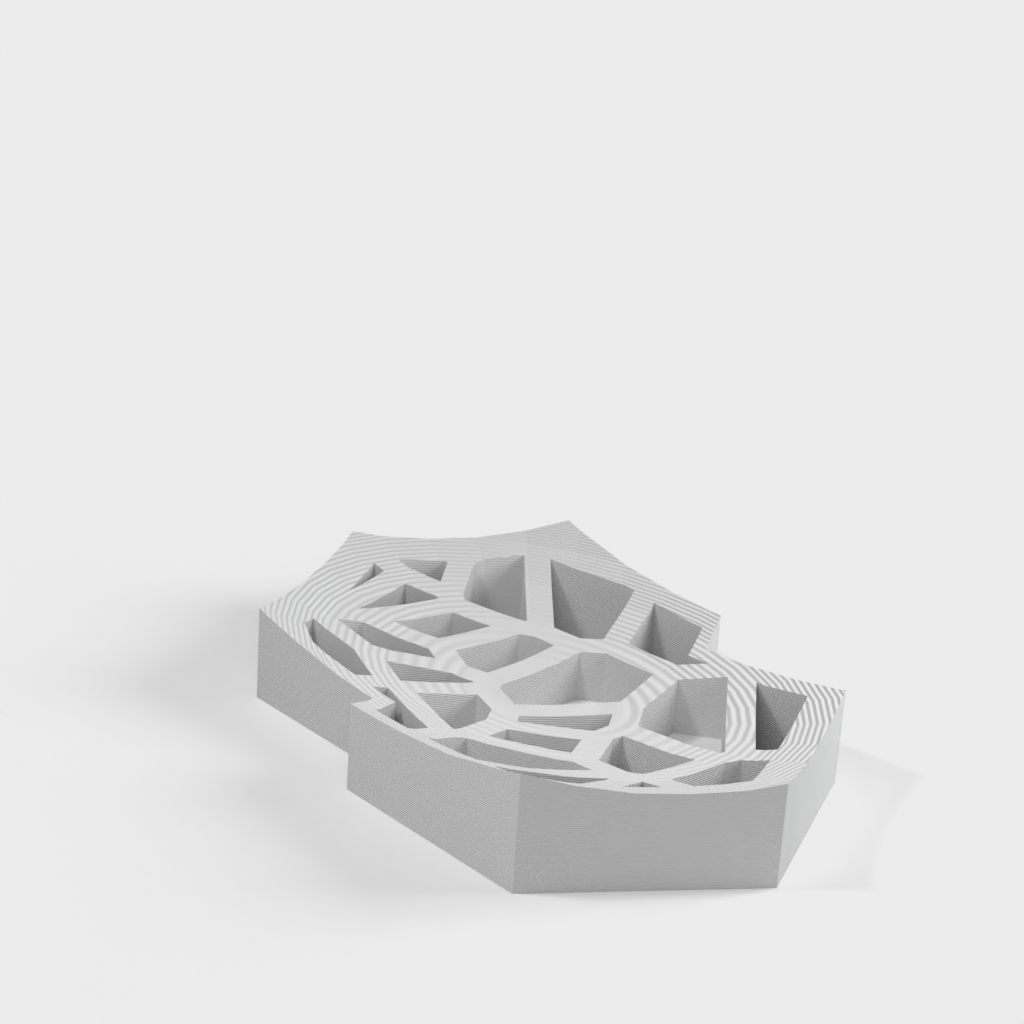 Voronoi-Seifenschale, entworfen in Tinkercad