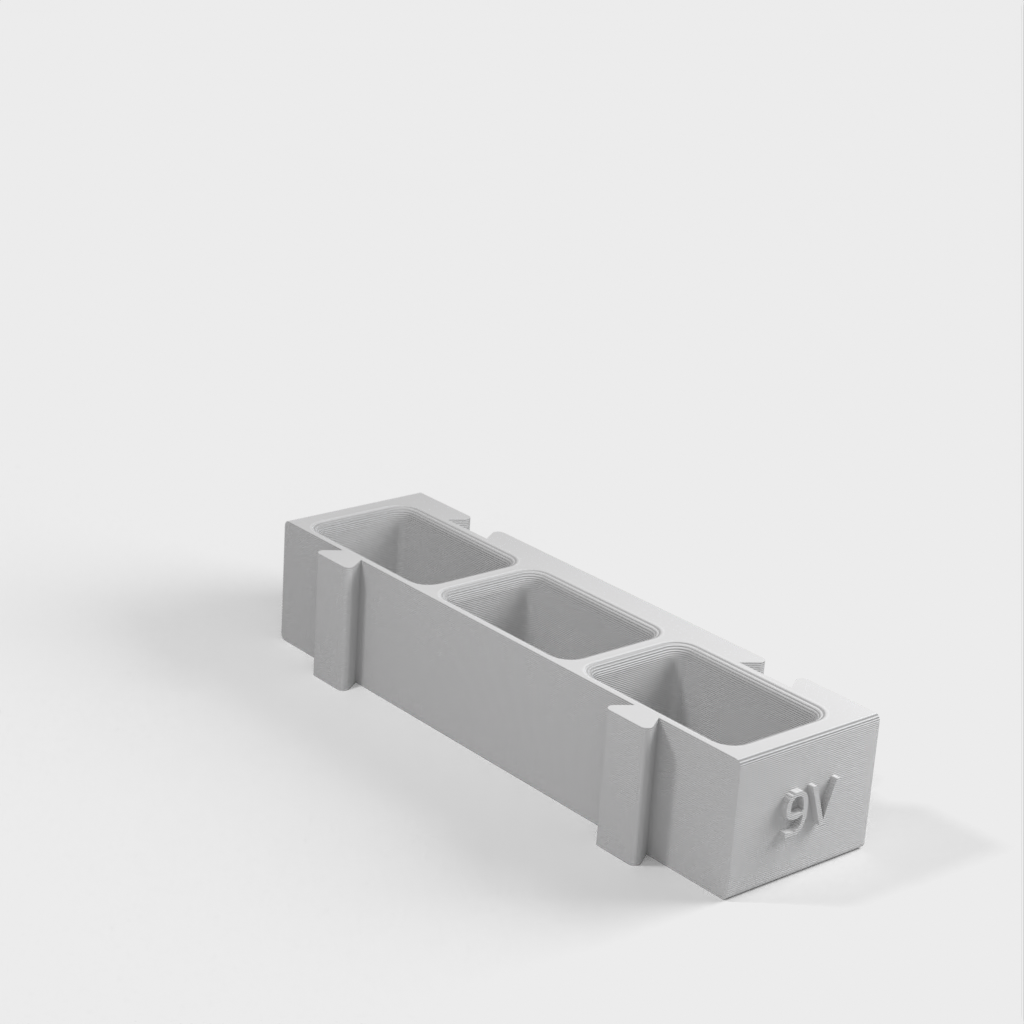 Modularer Batteriehalter für AA-, AAA-, Münz- und 9-V-Batterien