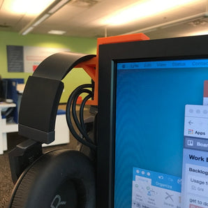Kopfhörerhalter mit Kabelhaken für Schreibtisch & Monitor