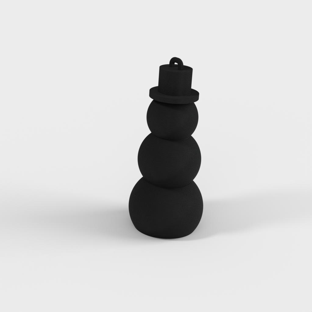 Einfache Schneemann-Verzierung für Weihnachten