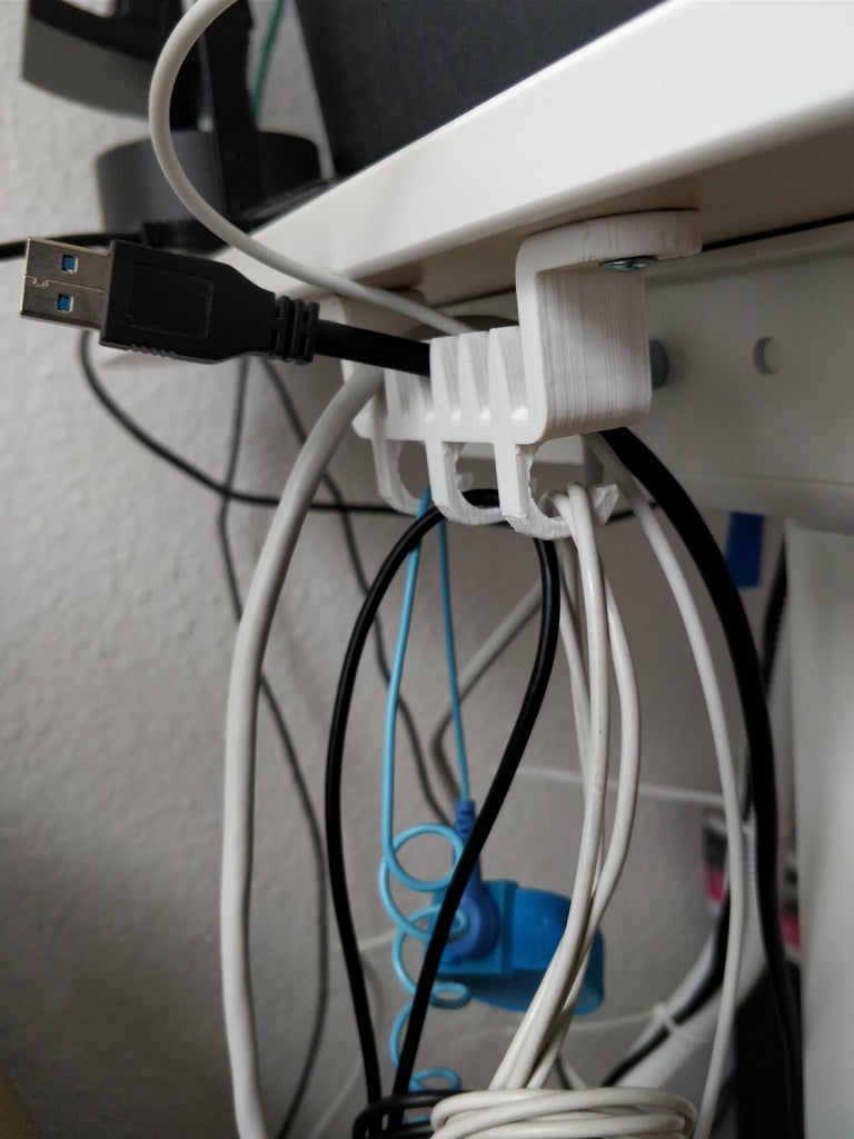 Kabelhalter für unter dem Tisch