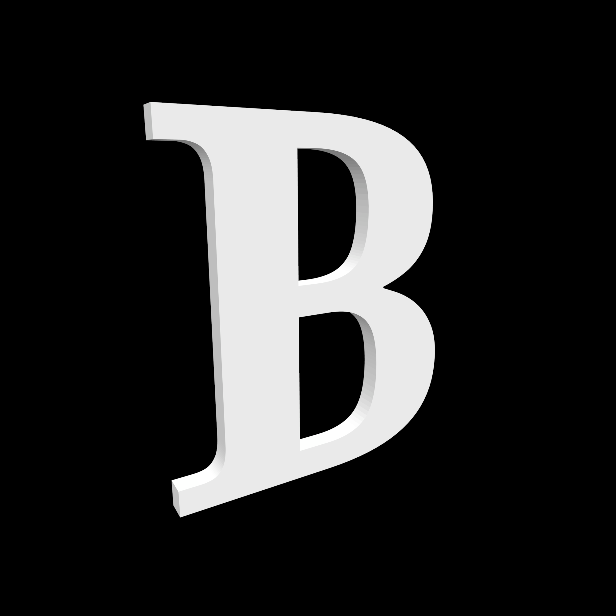 Hausbuchstabe B – Noto Serif – 170 mm hoch – 10 mm tief