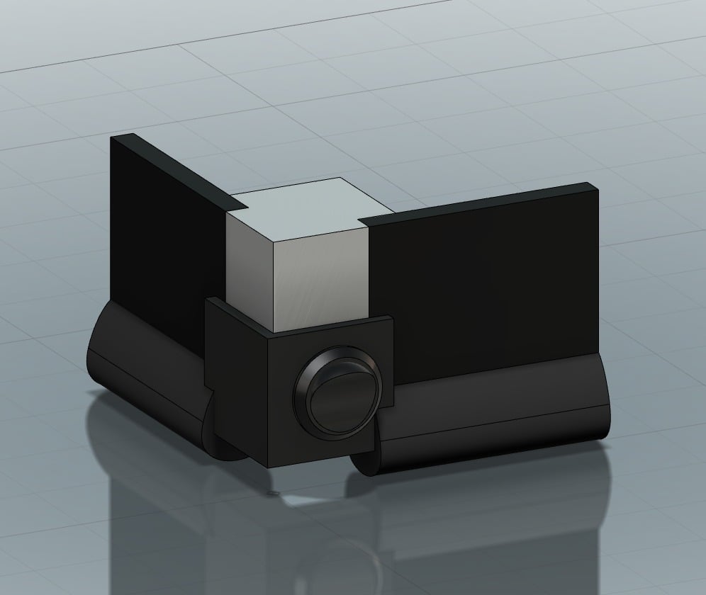 Eckhalterung mit Wippschaltereinsatz für QU-BD Revolution und RXL 3D-Drucker