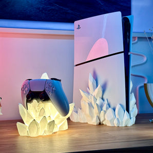 Kristall-Controller-Ständer mit LED-Beleuchtung