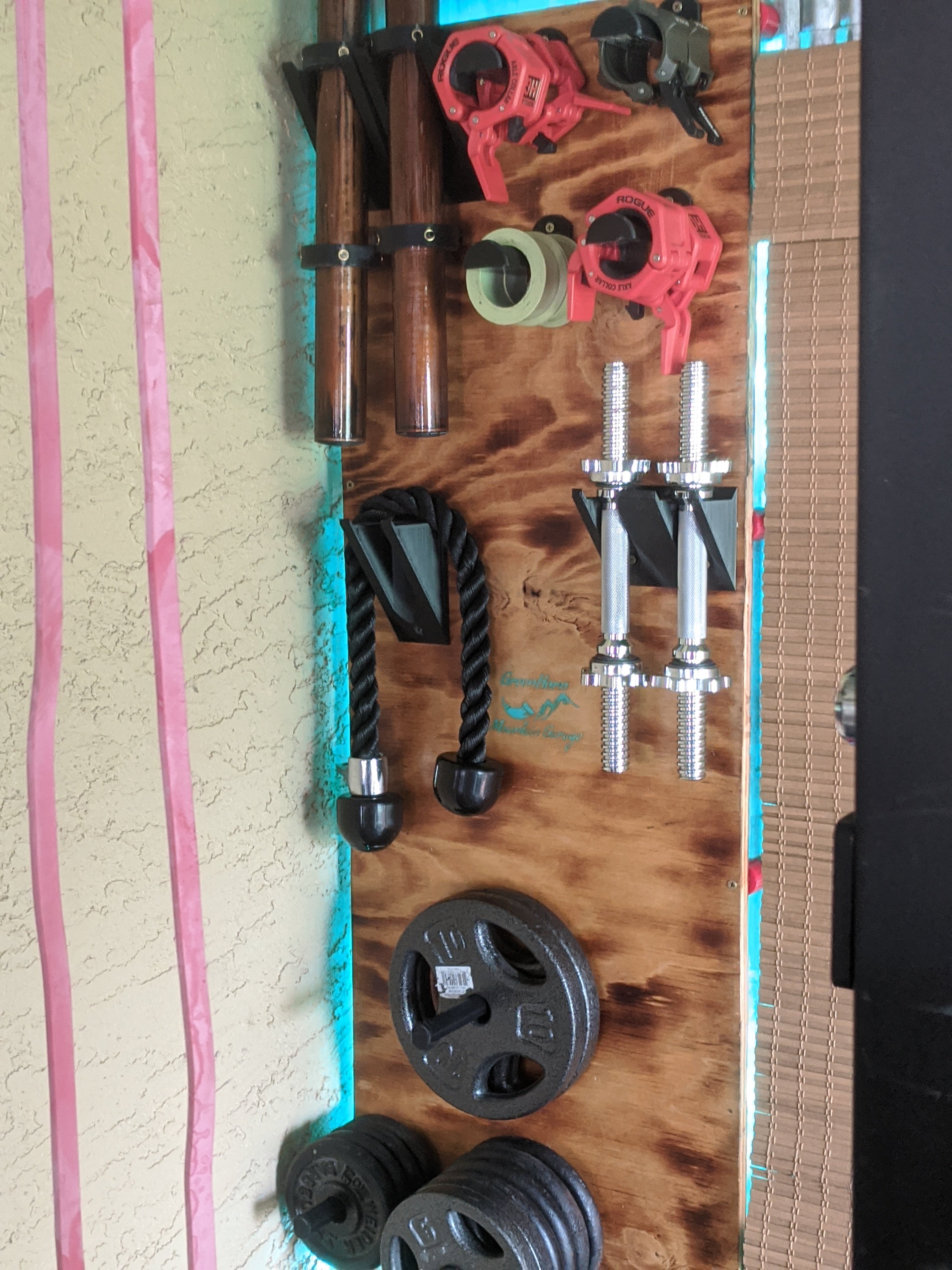 Gewichtsplatten-Aufbewahrungsstab für Wand und Power Rack