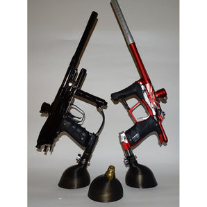Displayständer für Paintball-Marker mit Luftflasche