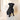 Minimalistische schwarze Skulptur eines Mopses