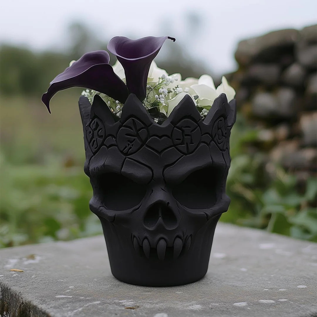 Gothic Totenkopf Krone Vase – Einzigartige Wohndekoration