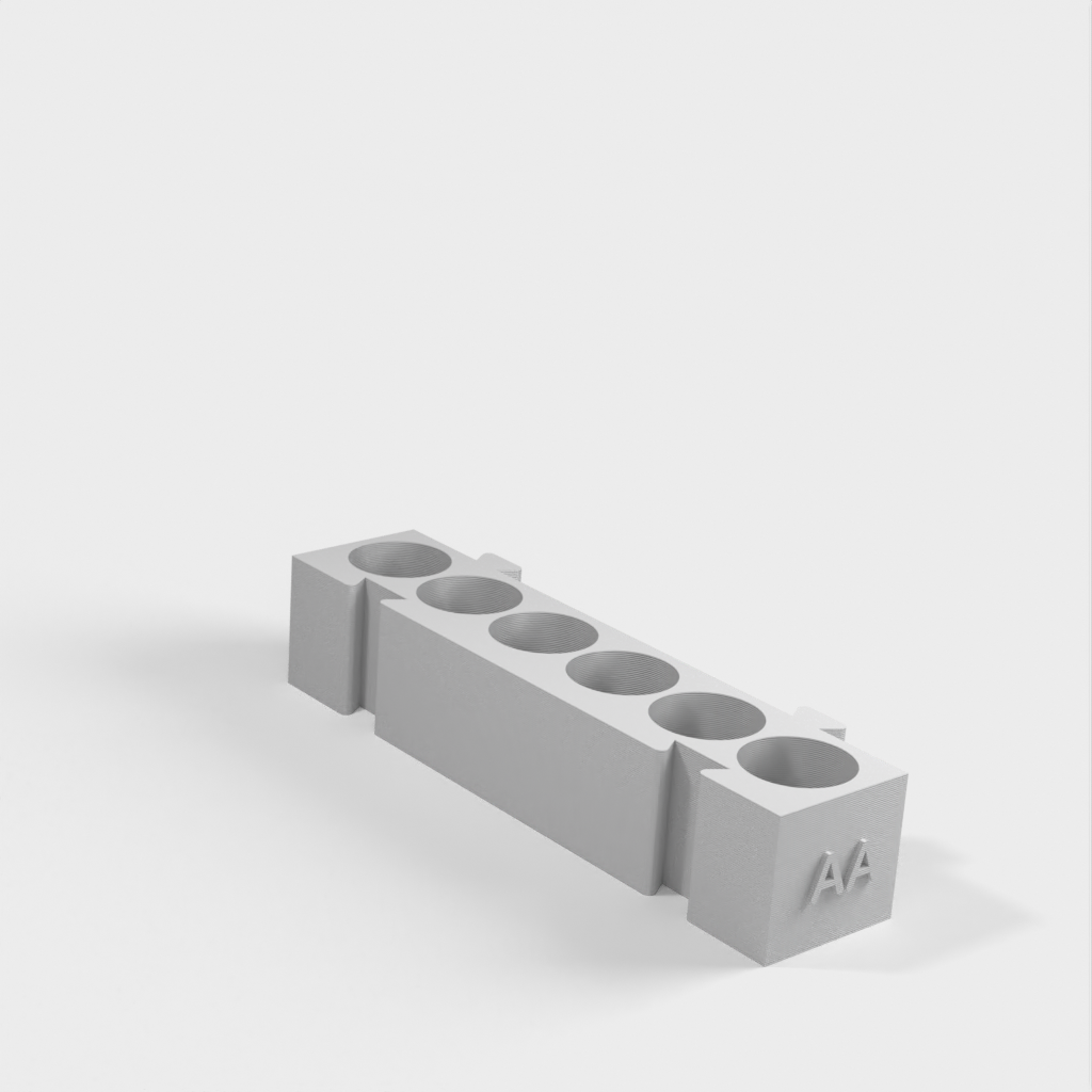 Modularer Batteriehalter für AA-, AAA-, Münz- und 9-V-Batterien