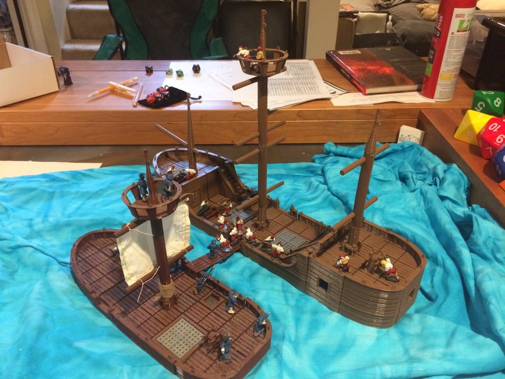 28 mm Miniatur-Erhöhungsdecks für Segelschiffe: Erweiterungsset Teil 2
