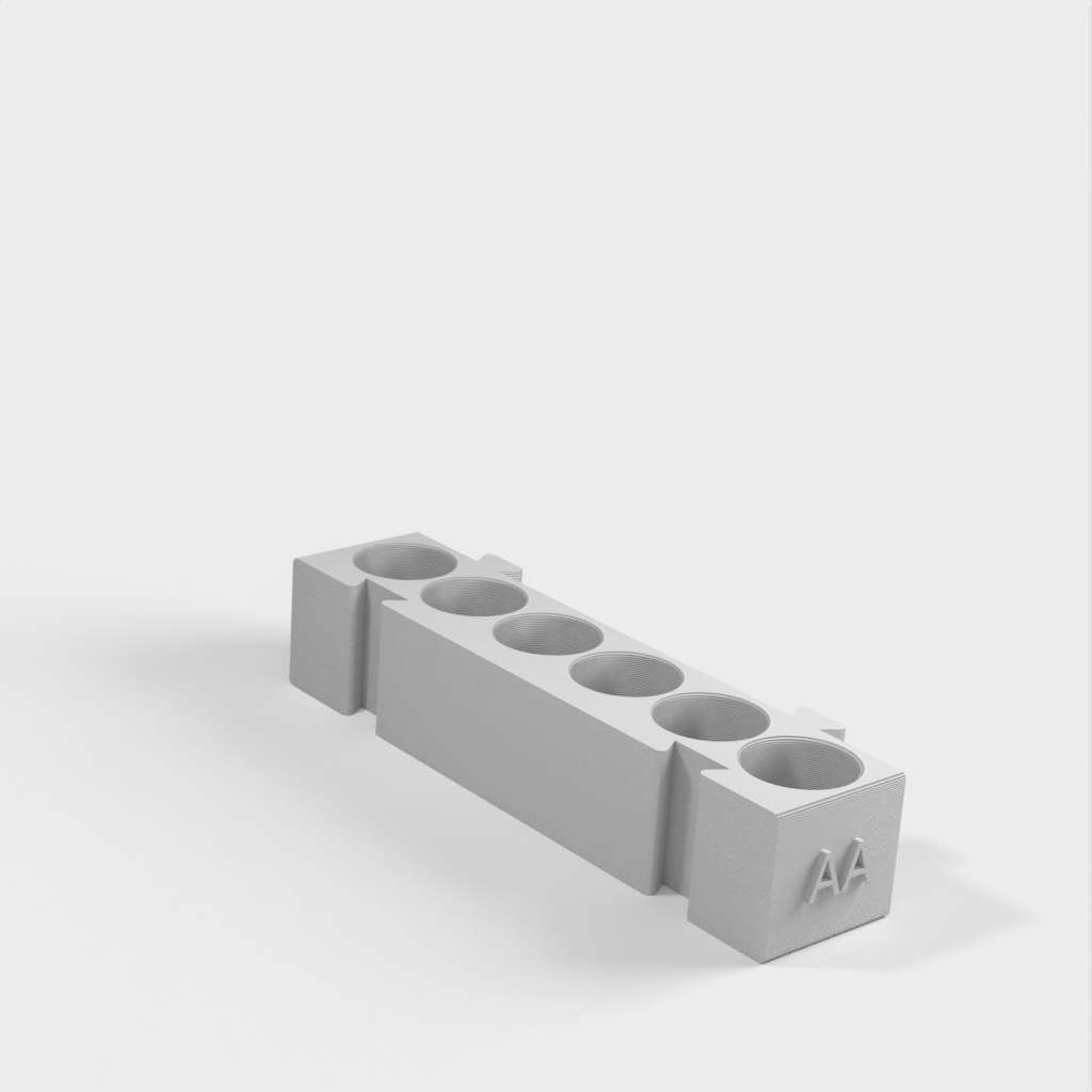 Modularer Batteriehalter für AA-, AAA-, Münz- und 9-V-Batterien