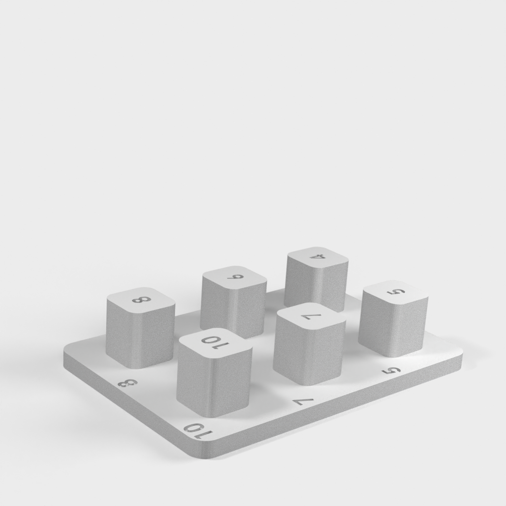 Parametrischer Steckschlüssel-Organizer für Inbusschlüsselsätze mit 6 3/8-Zoll-Antrieb