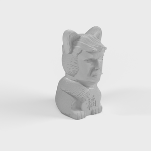 „Cat Trump: Lustige Katzen- und Trump-Statue“