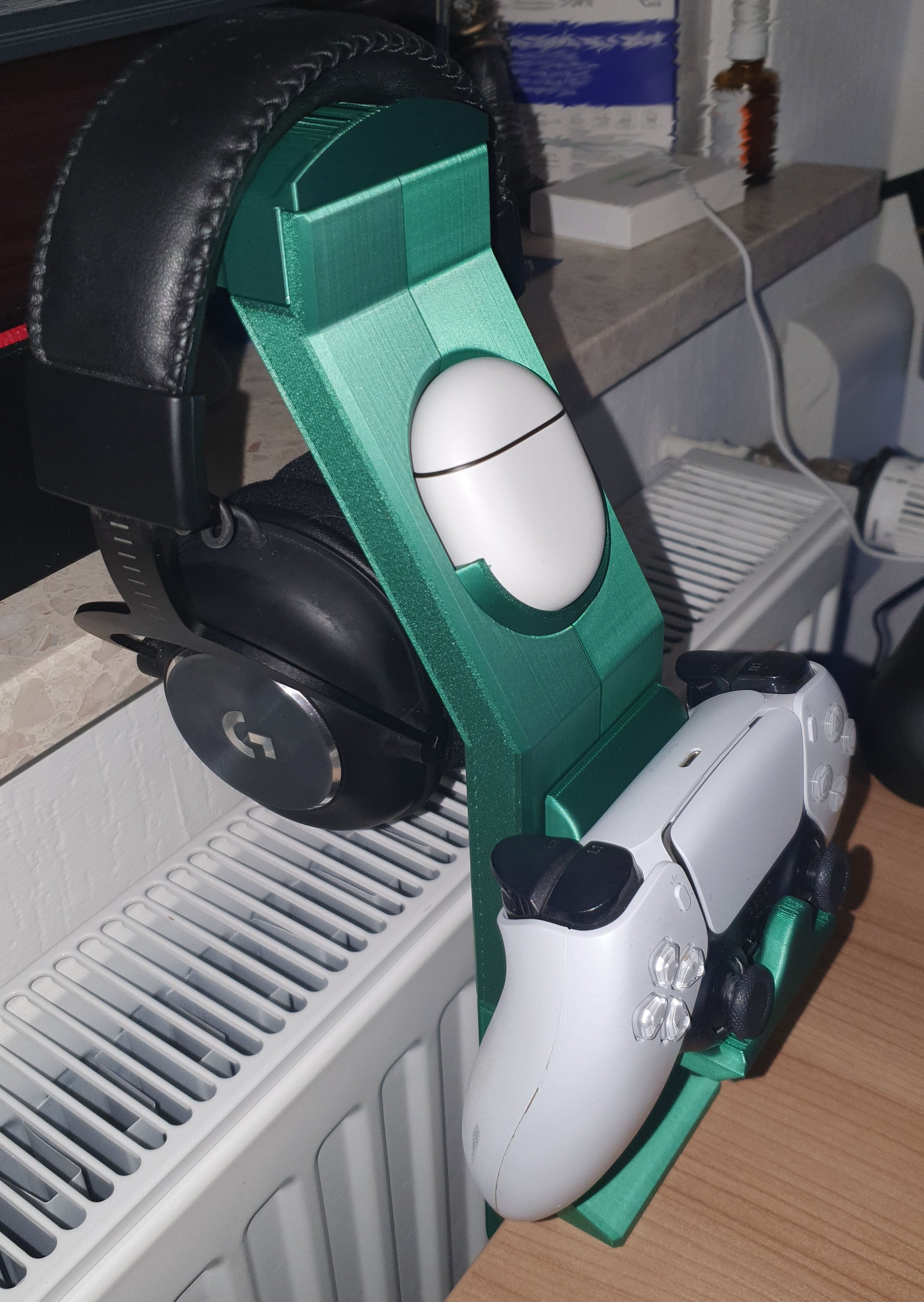 Tischmontierter Headset-Halter mit PS5-Controller-Ständer