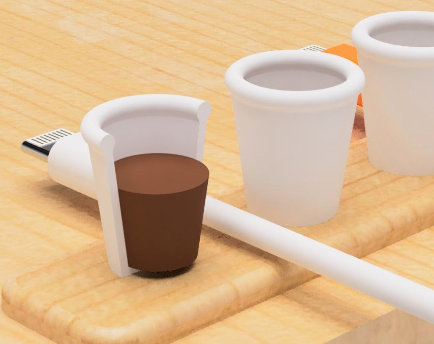 USB-Kabelhalter im Kaffee-Design