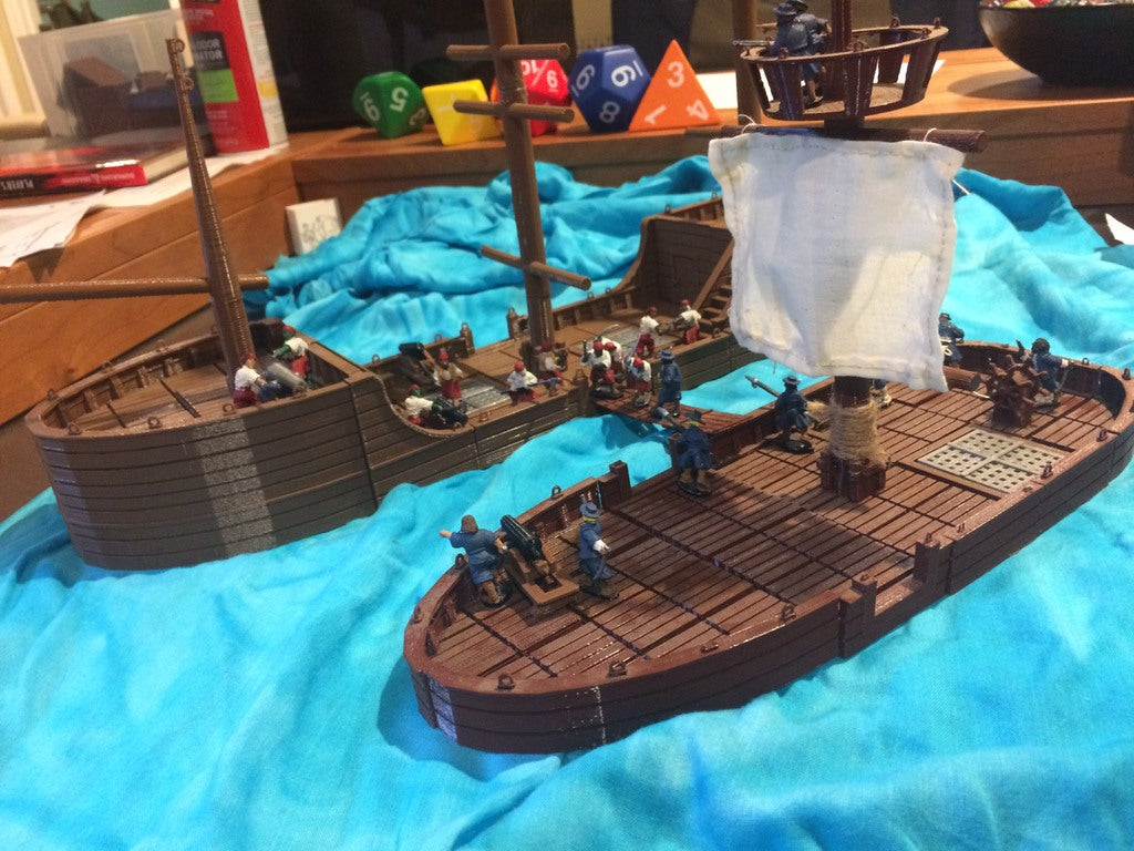 28 mm Miniatur-Erhöhungsdecks für Segelschiffe: Erweiterungsset Teil 2