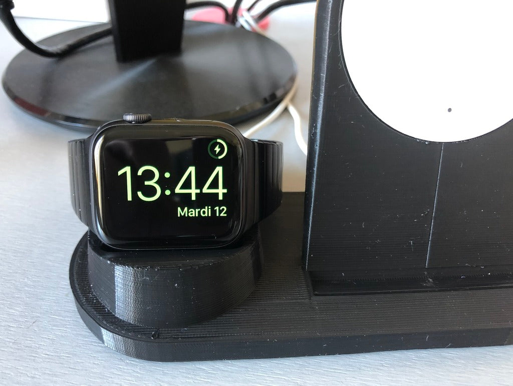 Runde Ladestation für iPhone 8 Plus und Apple Watch – kompatibel mit IKEA Rallen