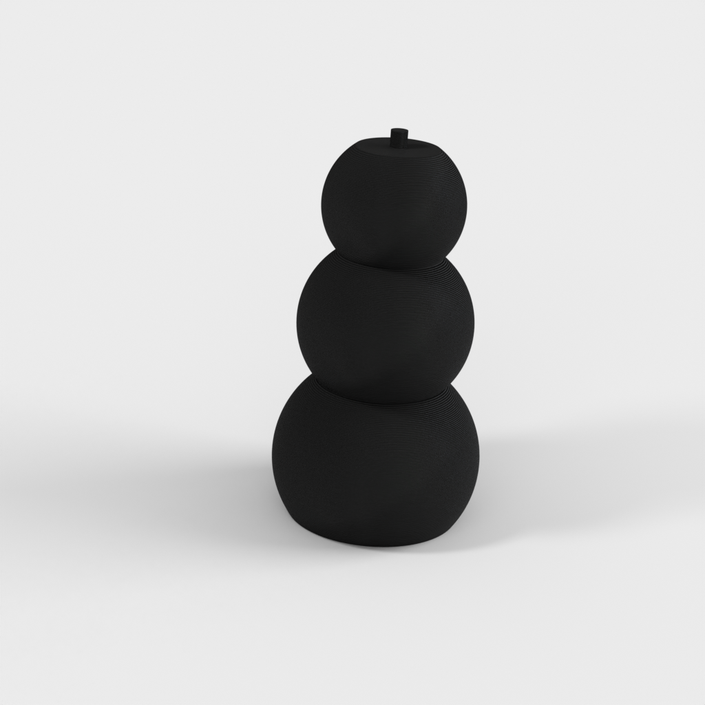 Einfache Schneemann-Verzierung für Weihnachten