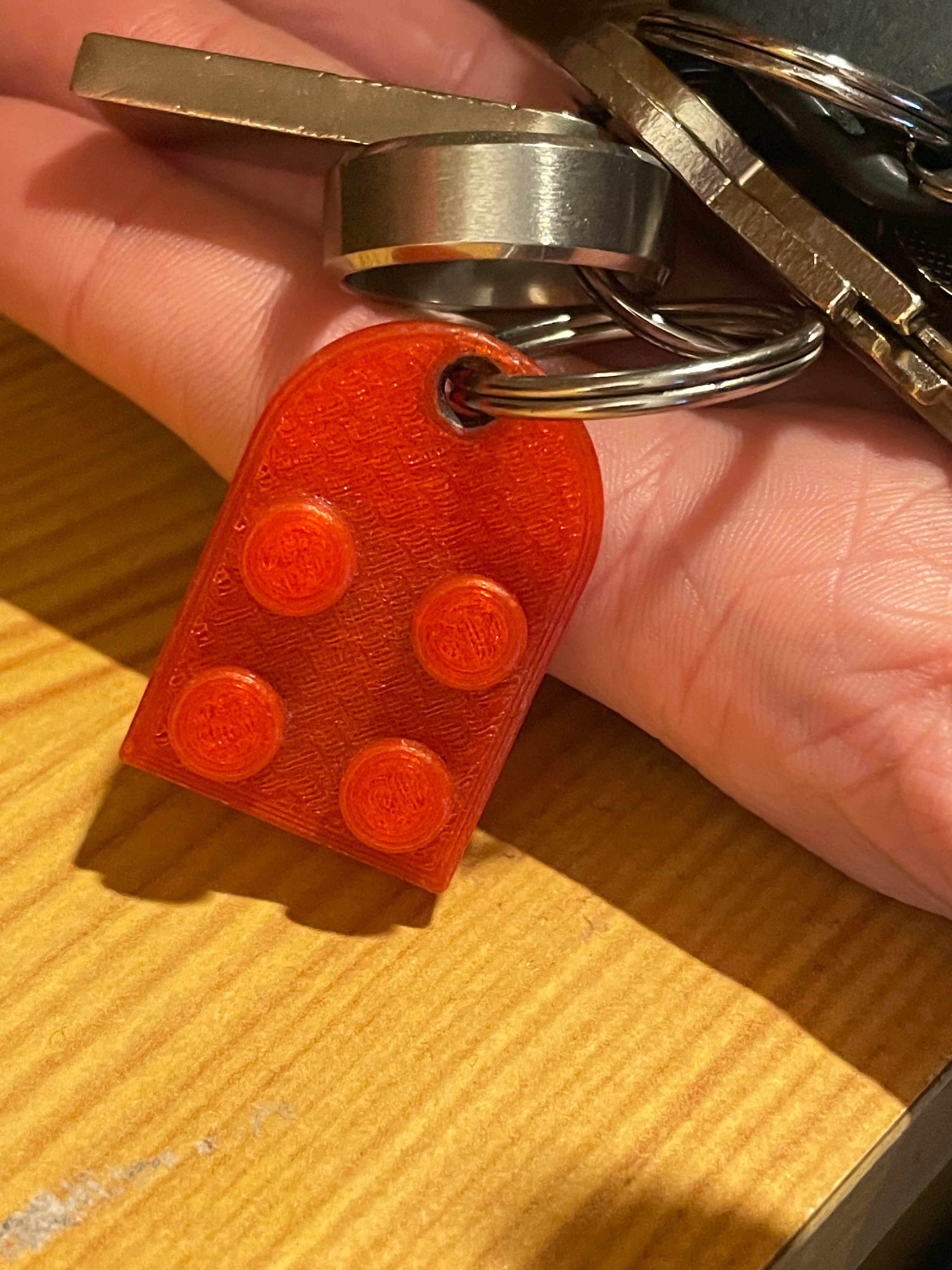 Hjerte Nøglering i LEGO-stil