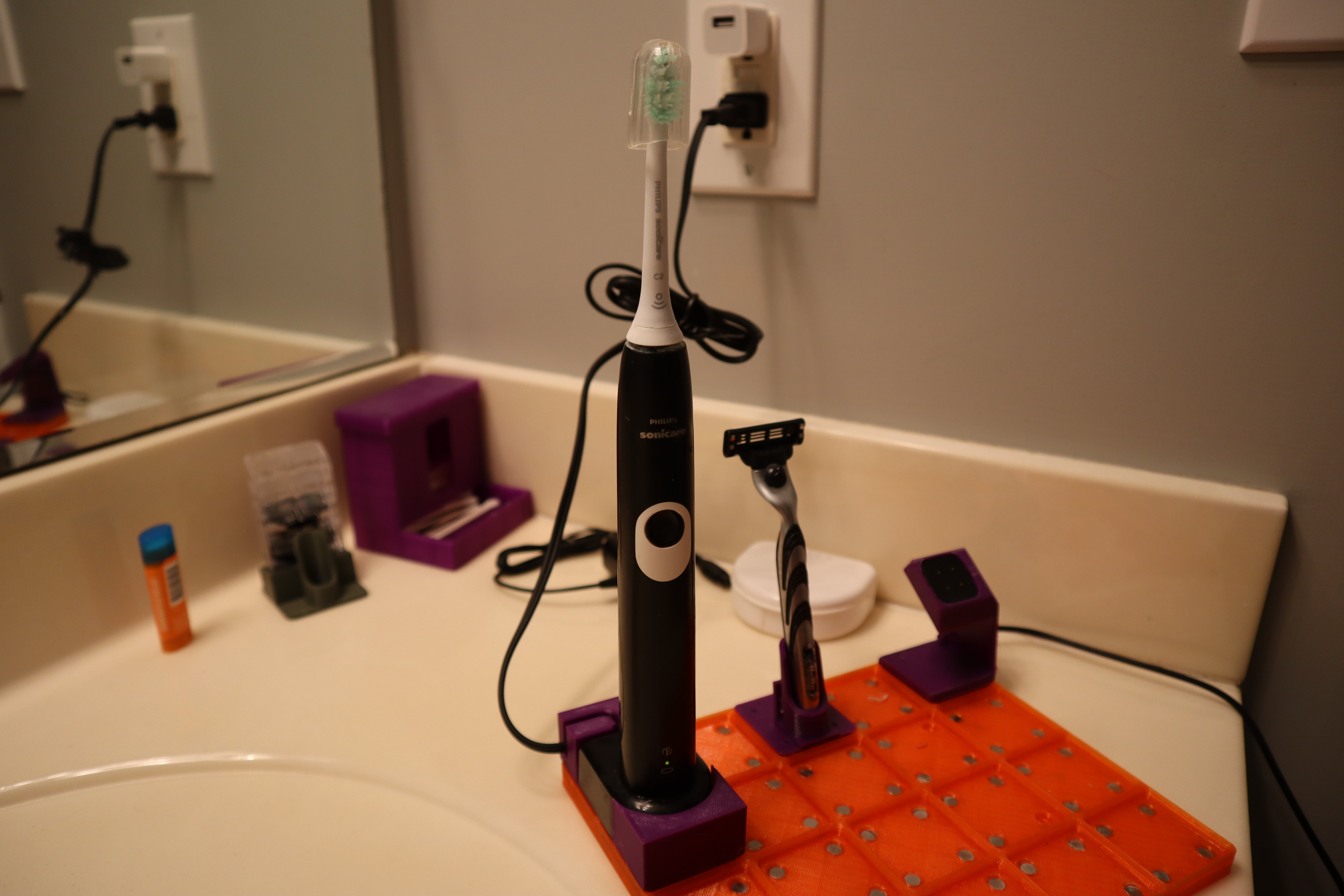 Gridfinity Sonicare Zahnbürstenladegerät