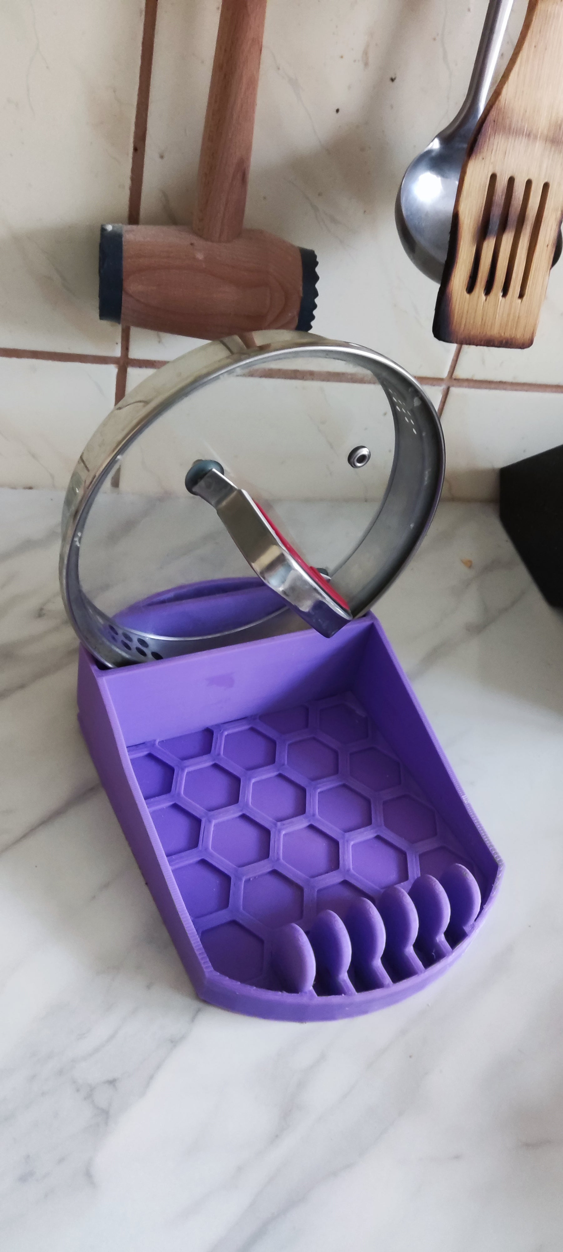 Spatelhalter und Topfdeckelhalter - Küchen-Organizer