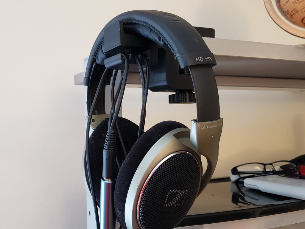 Skrivebordsmonteret Headset Holder med Integreret Kabelstyring