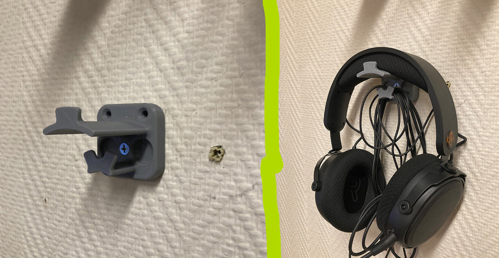 Kopfhörerhalter mit Kabelhalter und USB-Dongle-Platz