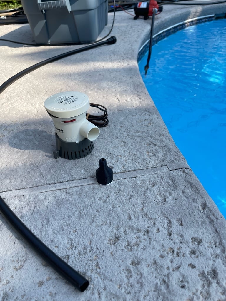 Adapter für Bilgenpumpe mit 1/2" Tropfschlauch und NPT-Gewinde