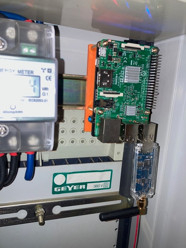 Raspberry Pi Montageplatte für DIN-Schiene